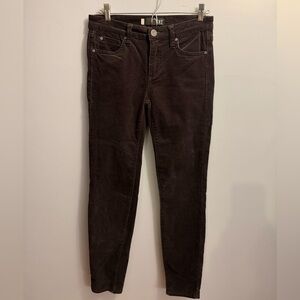 Kut from the Kloth Black Corduroy Skinny Jeans Size 0